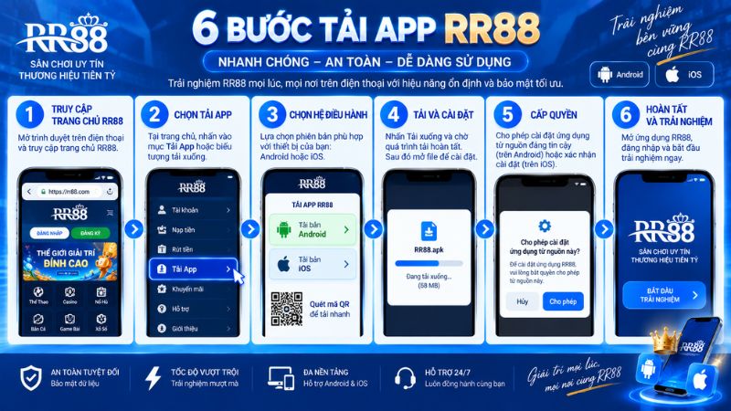 Cách tải app RR88