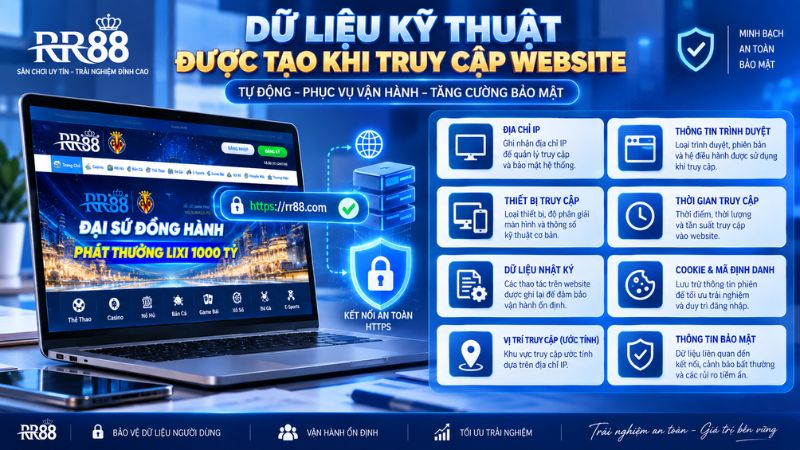 Dữ liệu kỹ thuật được tạo khi truy cập website